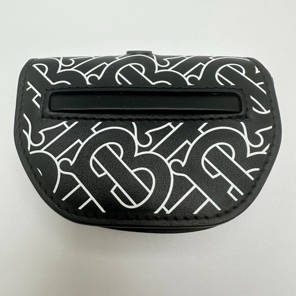 Burberry TB Logo Air Pods Case Black White Men Women - Picture 1 of 9